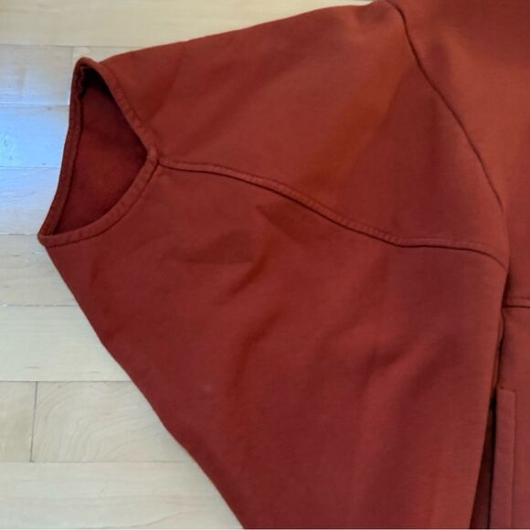 Irema Slow Fashion Cocoon High Neck Sweatshirt In Brick S - Picture 4 of 13